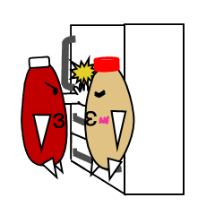 mayonnaise and ketchup sticker 2