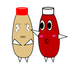 mayonnaise and ketchup sticker 2 sticker #4561995