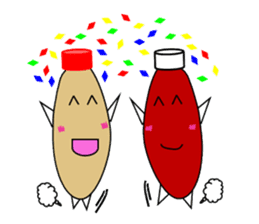 mayonnaise and ketchup sticker 2 sticker #4561996