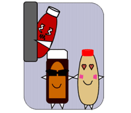 mayonnaise and ketchup sticker 2 sticker #4562017