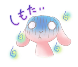 A lop-eared rabbit speaks the Kansaiben. sticker #4562124