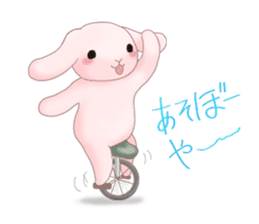 A lop-eared rabbit speaks the Kansaiben. sticker #4562132