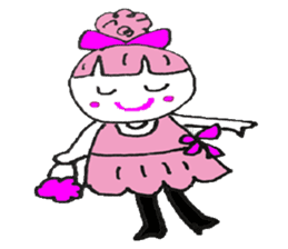 Pink favorite cute girl sticker #4562996