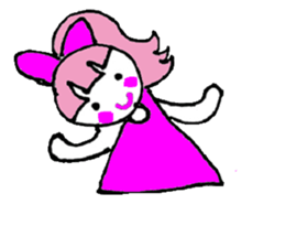 Pink favorite cute girl sticker #4562999