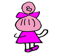 Pink favorite cute girl sticker #4563004