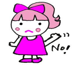 Pink favorite cute girl sticker #4563005