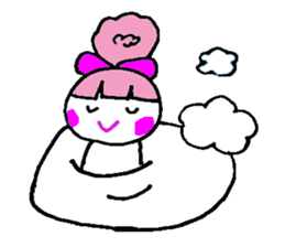 Pink favorite cute girl sticker #4563011