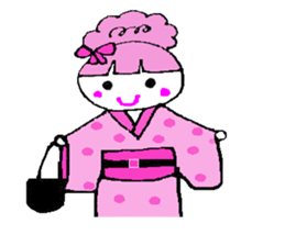 Pink favorite cute girl sticker #4563019