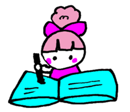 Pink favorite cute girl sticker #4563025