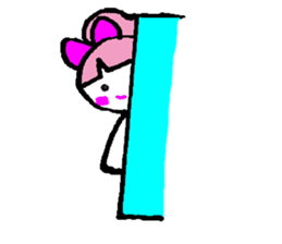 Pink favorite cute girl sticker #4563027