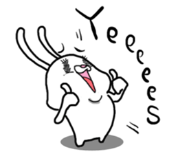 Cheeky rabbit sticker #4563549