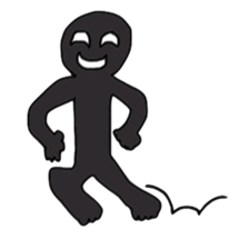 Black and white alien sticker #4565603