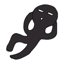 Black and white alien sticker #4565612