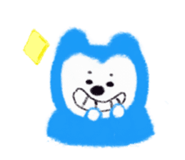 Blue color dog sticker #4566314