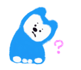 Blue color dog sticker #4566315