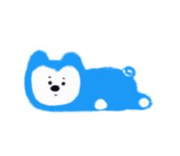 Blue color dog sticker #4566321