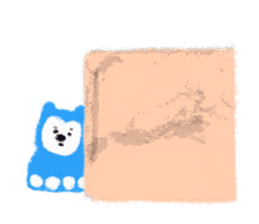 Blue color dog sticker #4566322