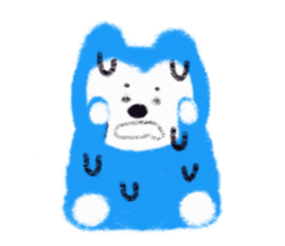 Blue color dog sticker #4566325