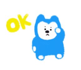 Blue color dog sticker #4566326