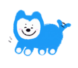 Blue color dog sticker #4566328