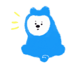 Blue color dog sticker #4566329