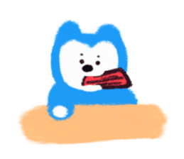Blue color dog sticker #4566333