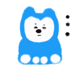 Blue color dog sticker #4566335