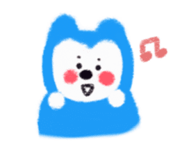 Blue color dog sticker #4566336