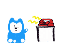 Blue color dog sticker #4566337