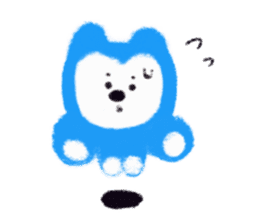 Blue color dog sticker #4566338