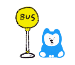 Blue color dog sticker #4566342