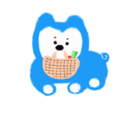 Blue color dog sticker #4566343