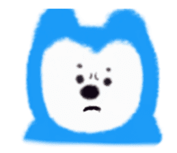 Blue color dog sticker #4566348