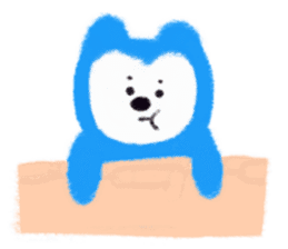 Blue color dog sticker #4566351