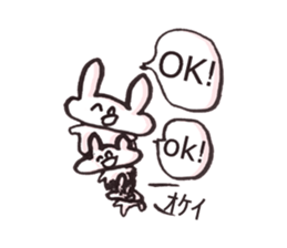 Rabbit&rabbit Sticker sticker #4566963