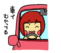 Girl of red cheeks sticker #4567208