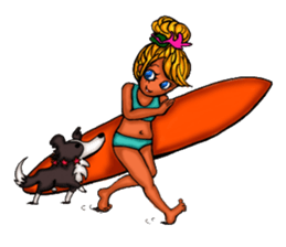 Surfing friends sticker #4567232