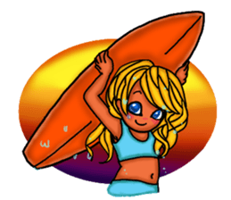 Surfing friends sticker #4567236