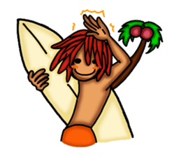 Surfing friends sticker #4567255