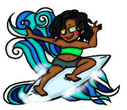Surfing friends sticker #4567257