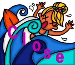 Surfing friends sticker #4567260