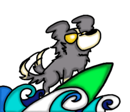 Surfing friends sticker #4567271