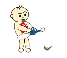 Cute baby a lot sticker #4569094