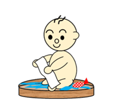 Cute baby a lot sticker #4569096