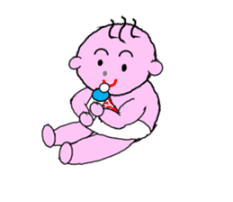 Cute baby a lot sticker #4569100