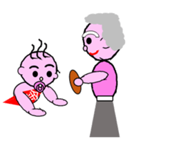 Cute baby a lot sticker #4569101