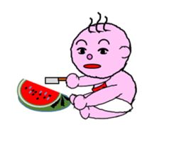 Cute baby a lot sticker #4569105