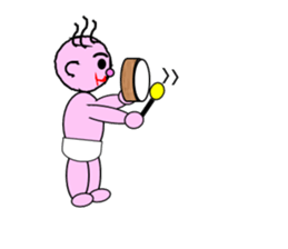 Cute baby a lot sticker #4569106