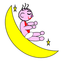 Cute baby a lot sticker #4569108