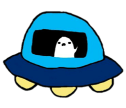 Grumpy alien sticker #4569126